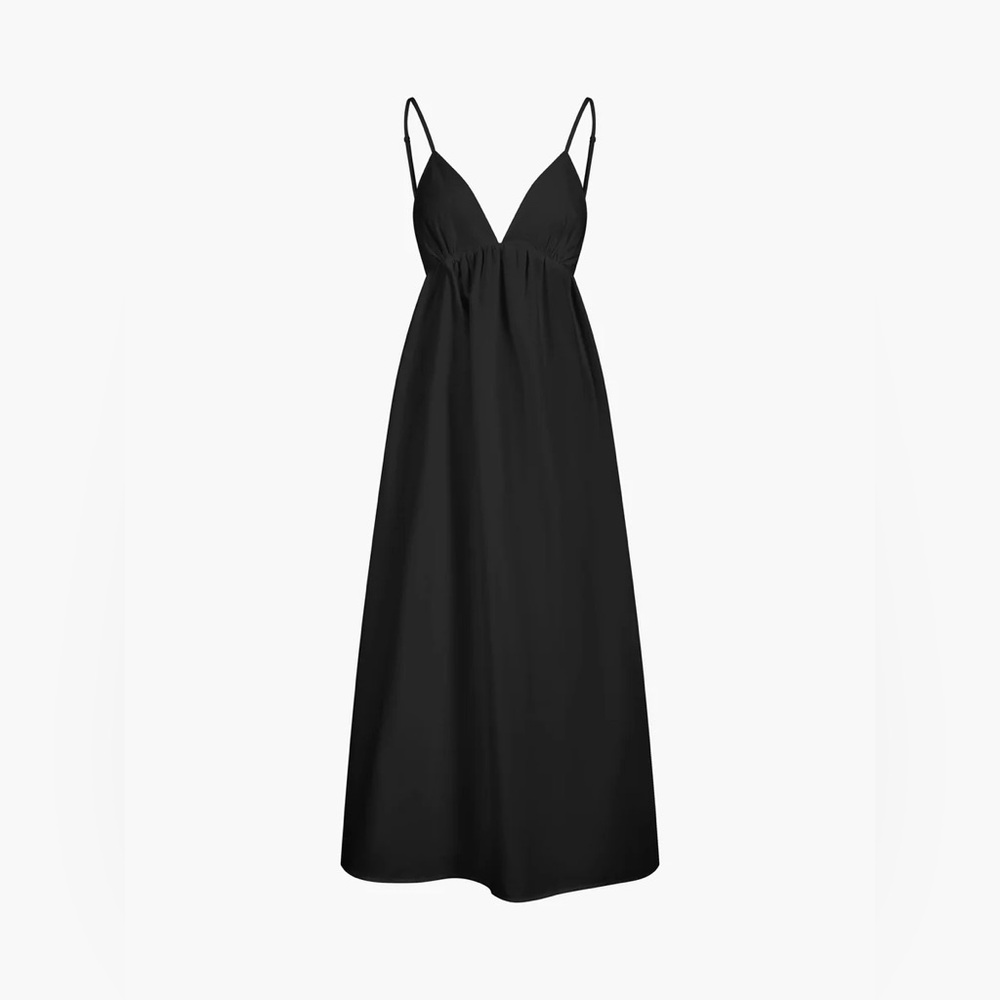Coastal Cowgirl Open Back Long Dress BLACK size L